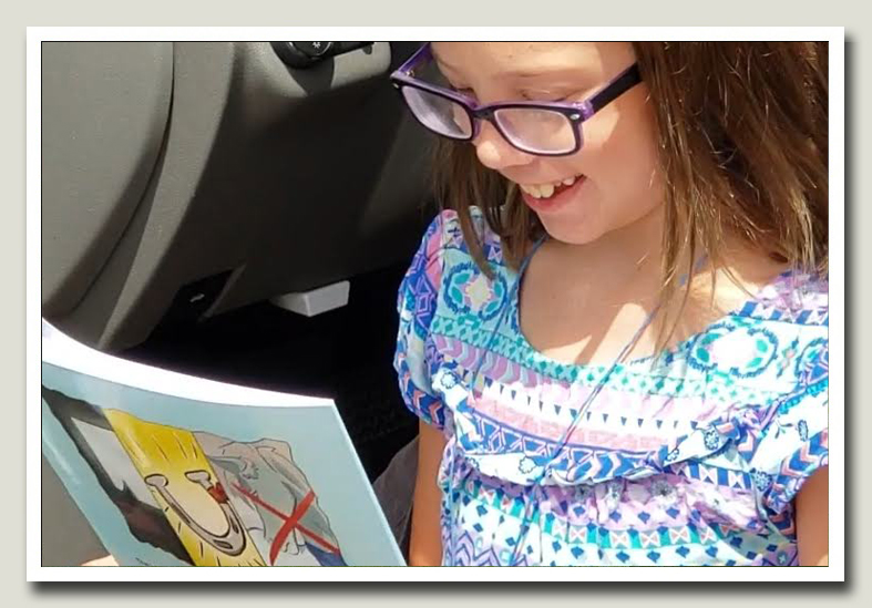 The first time Victoria held a proof of her book.