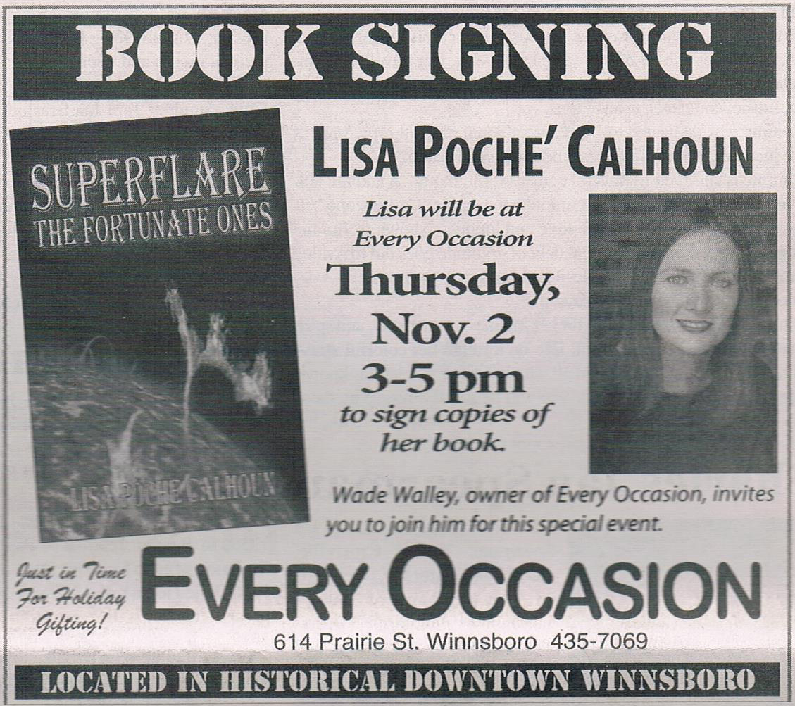 Franklin Parish Sun - book signing ad